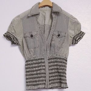 Elastic basic blouse